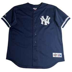VTG Majestic New York Yankees Diamond Collection Mesh BP Jersey‎ Made in USA XL